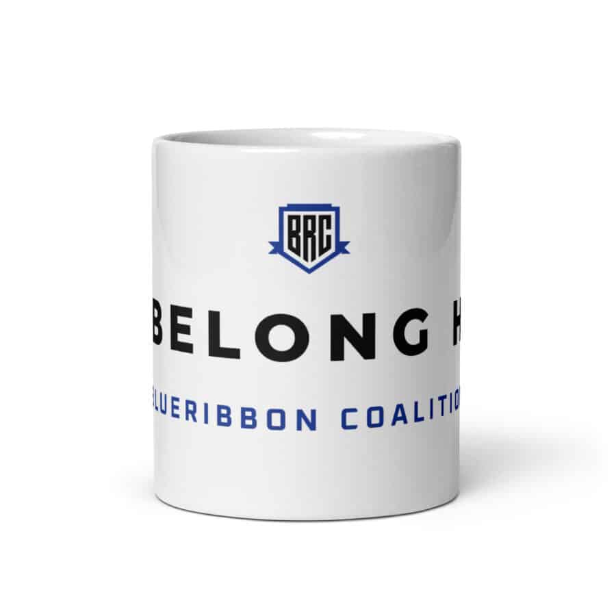 We Belong Here White Glossy Mug - Image 2