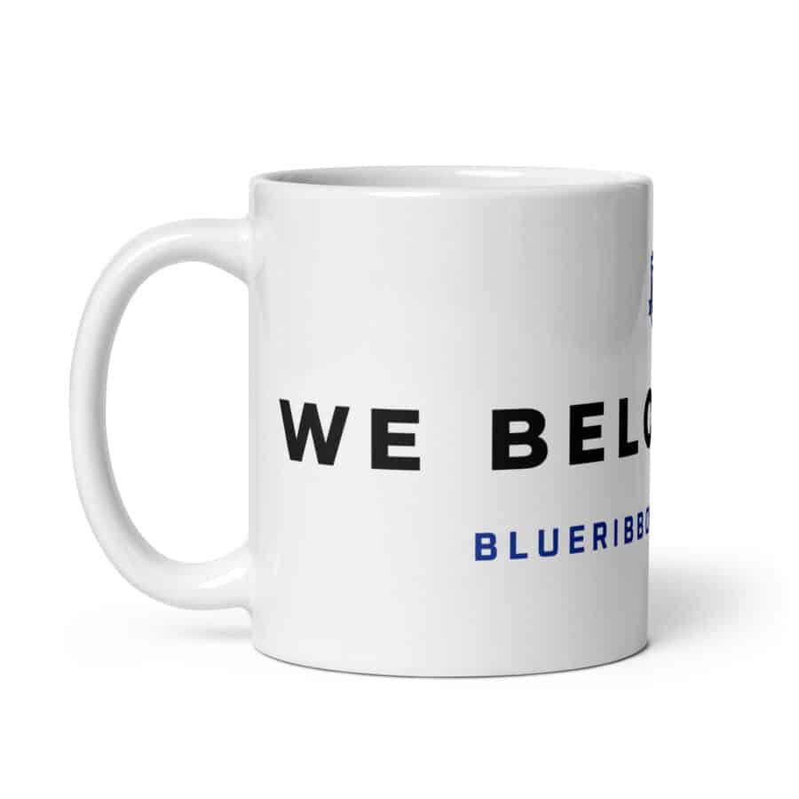 We Belong Here White Glossy Mug - Image 6