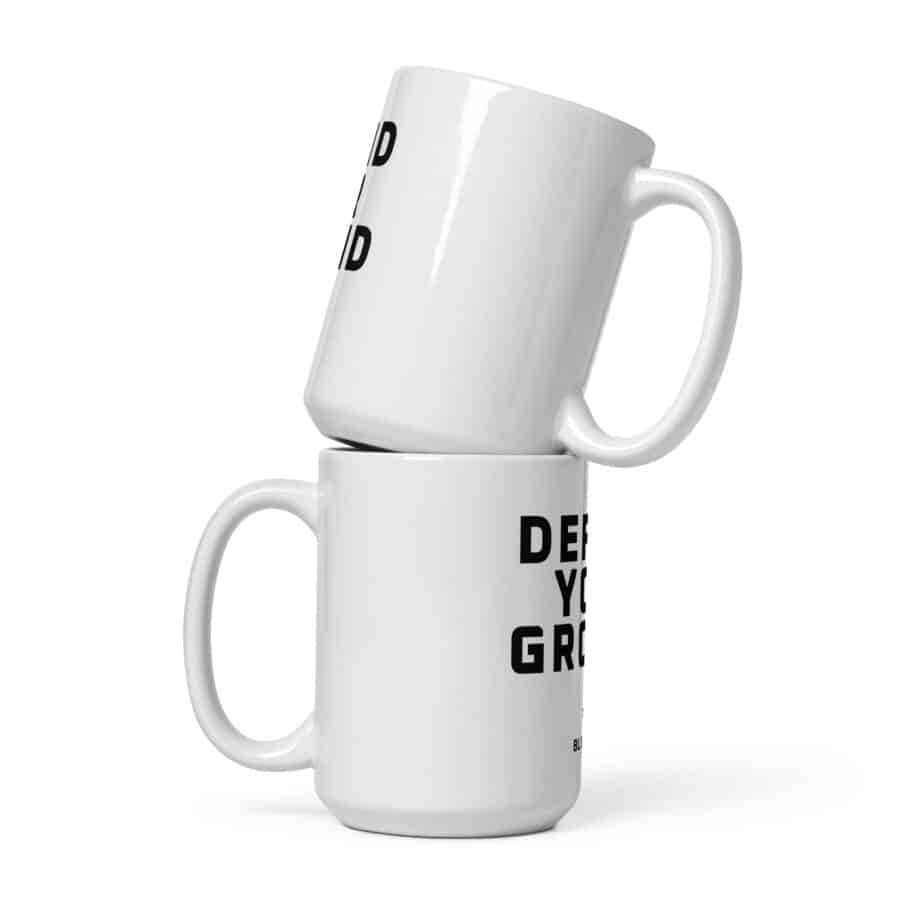 Defend Your Ground White Glossy Mug - Image 3