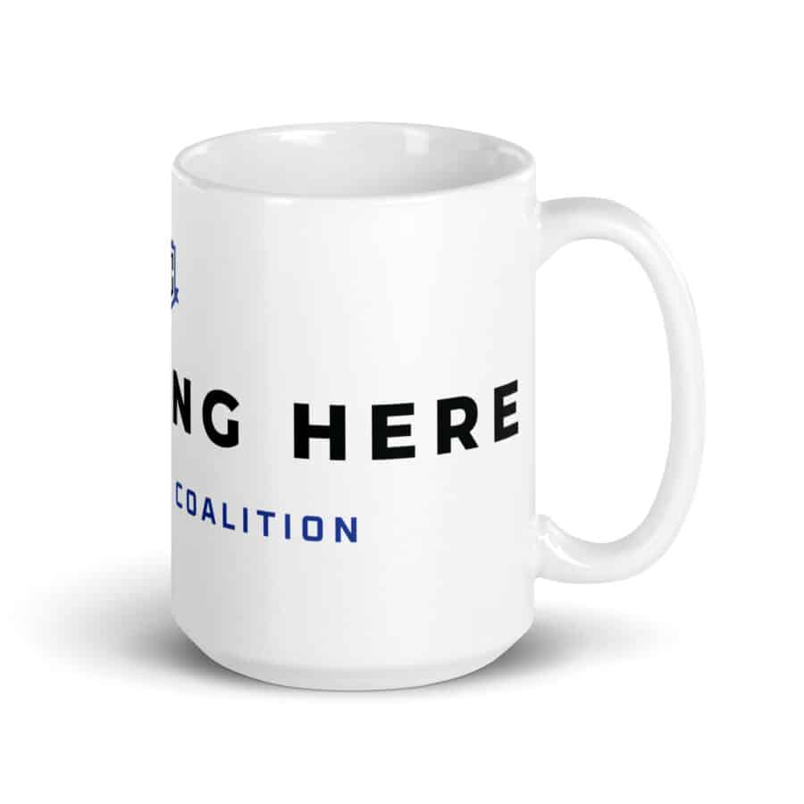 We Belong Here White Glossy Mug - Image 5